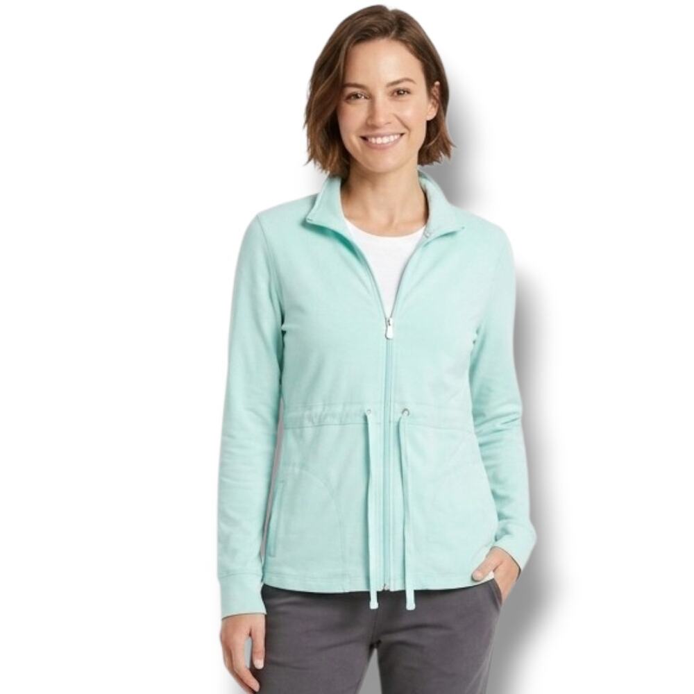 Danskin Now Mint Green Full-Zip Drawstring Active Jacket – Large